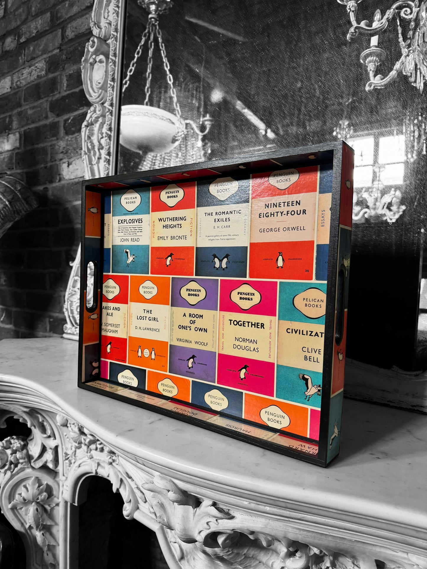 Oxford - Ottoman tray available in 4 x sizes - Decoupage in Osborne & Little's Penguin Library