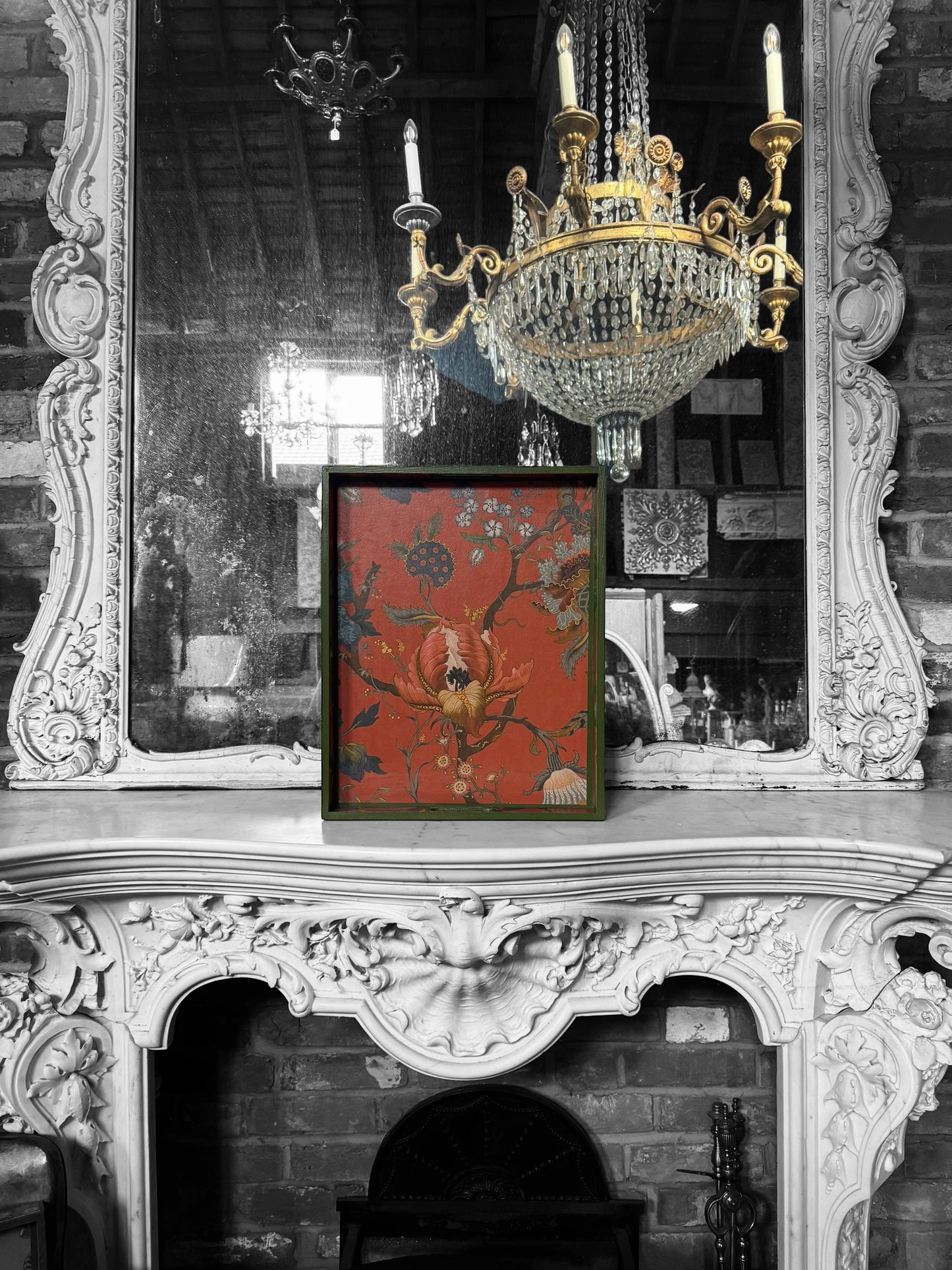 Shoreditch - Ottoman tray available in 4 x sizes - Decoupage in Artemis by Hackney in sienna colourway