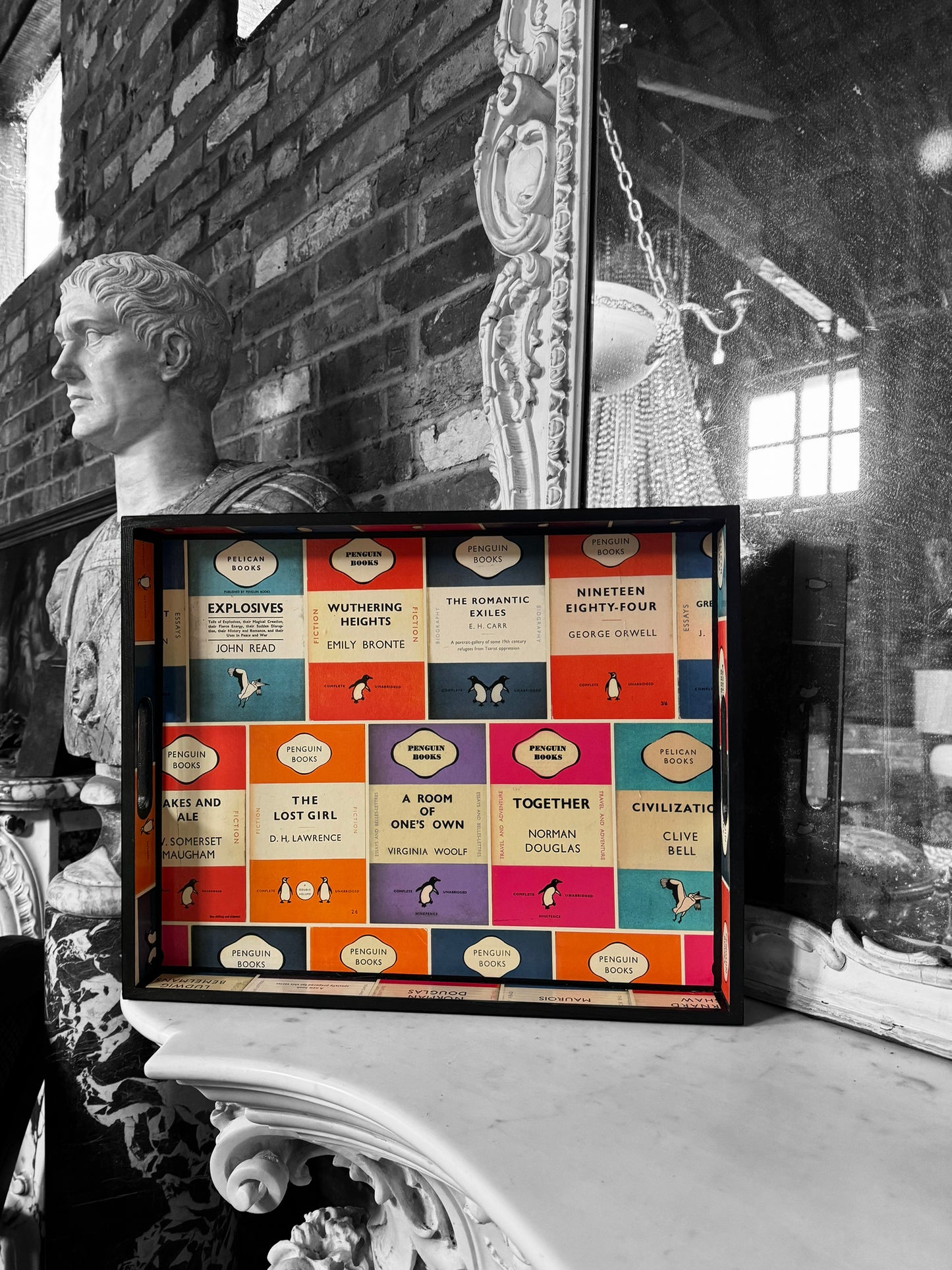 Oxford - Ottoman tray available in 4 x sizes - Decoupage in Osborne & Little's Penguin Library