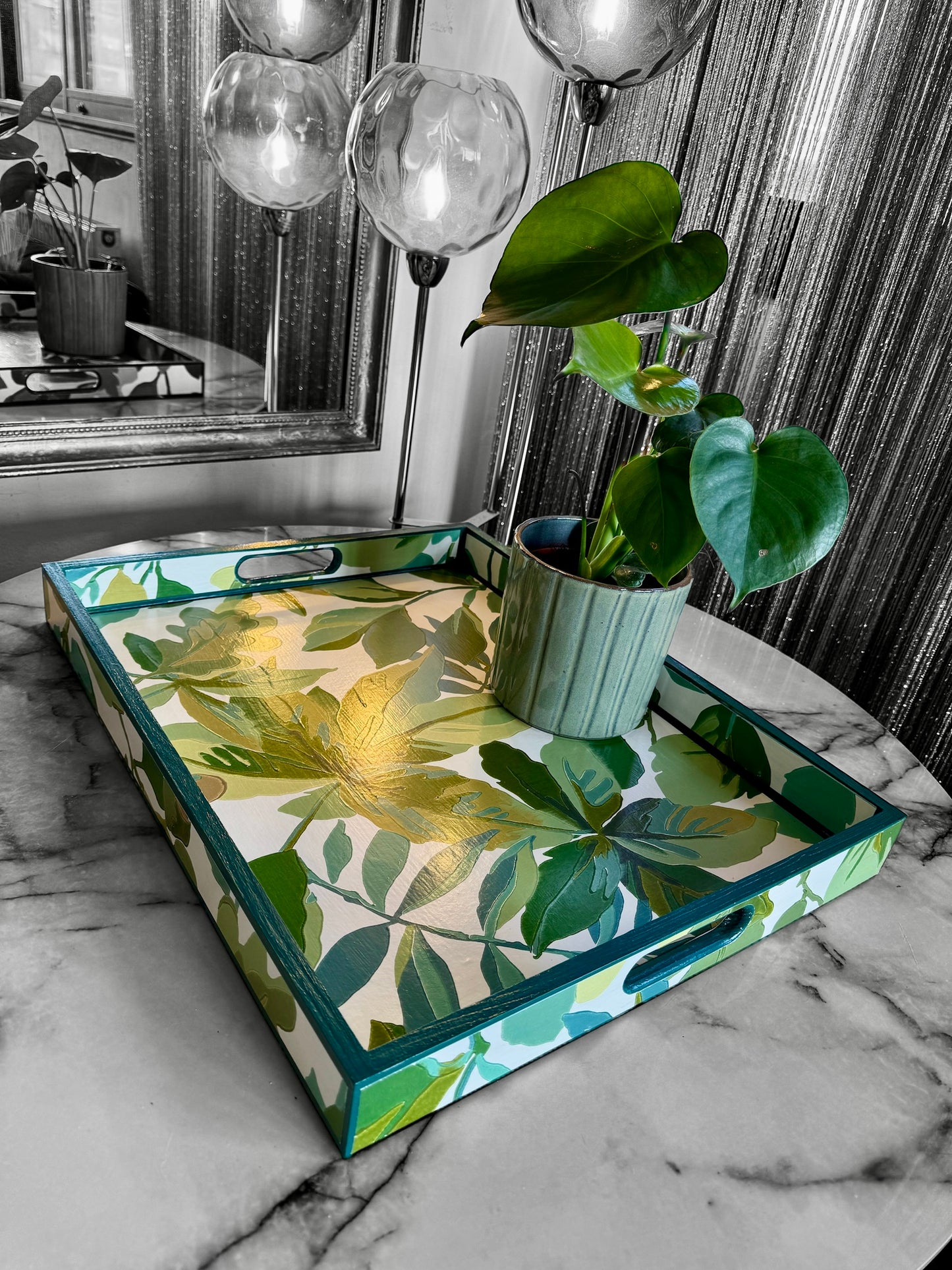 Kent - Ottoman tray available in 4 x sizes - Decoupage in Robin's Wood by Sanderson
