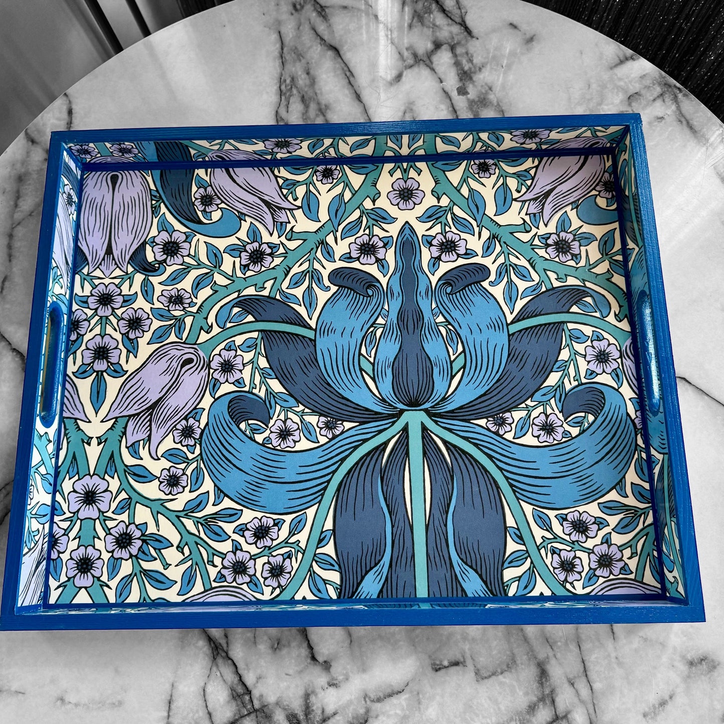 Noreen - Ottoman tray available in 4 x sizes - Decoupage in William Morris Spring Thicket/Morris & Co