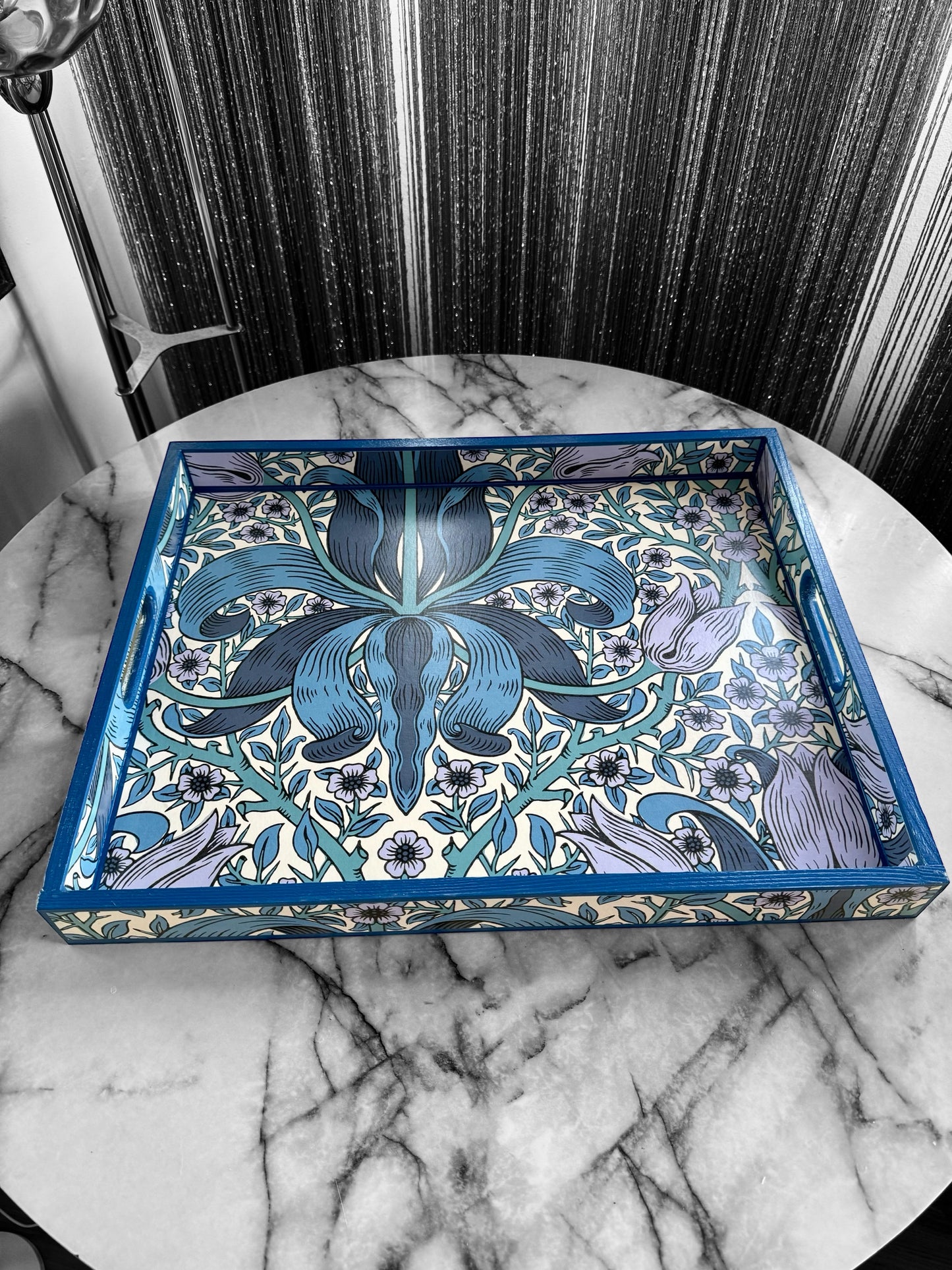 Noreen - Ottoman tray available in 4 x sizes - Decoupage in William Morris Spring Thicket/Morris & Co
