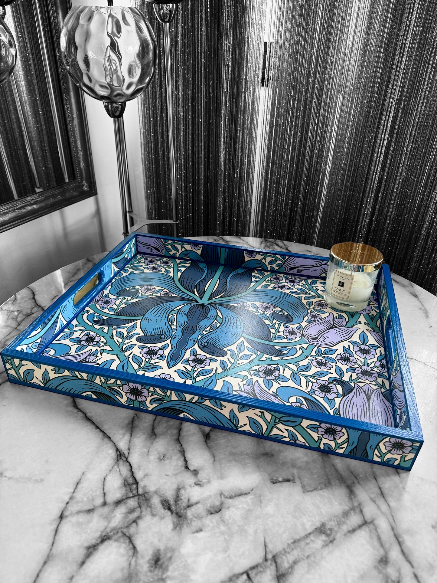 Noreen - Ottoman tray available in 4 x sizes - Decoupage in William Morris Spring Thicket/Morris & Co