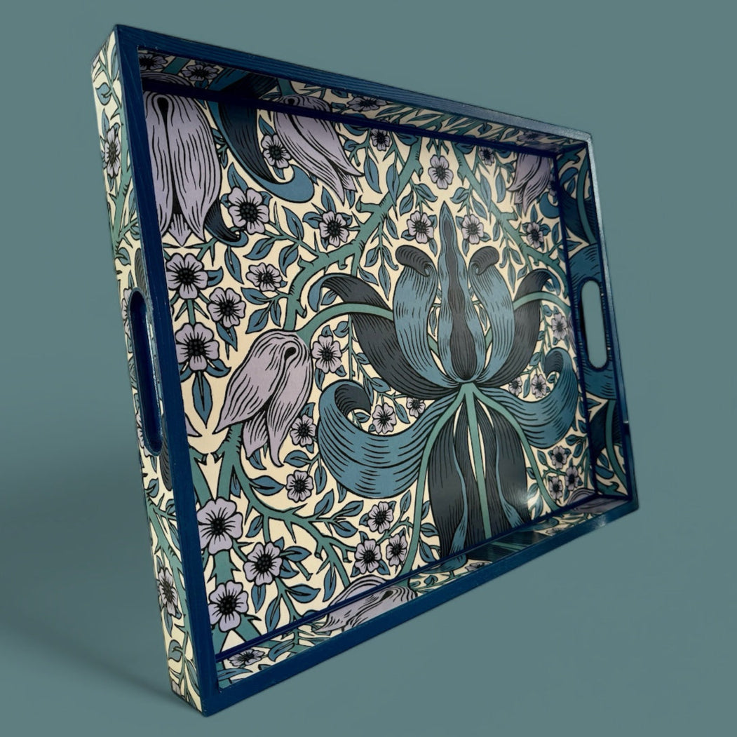 Noreen - Ottoman tray available in 4 x sizes - Decoupage in William Morris Spring Thicket/Morris & Co