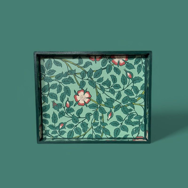 Norfolk - Ottoman tray available in 4 x sizes - Decoupage in Briar Rose by Little Greene