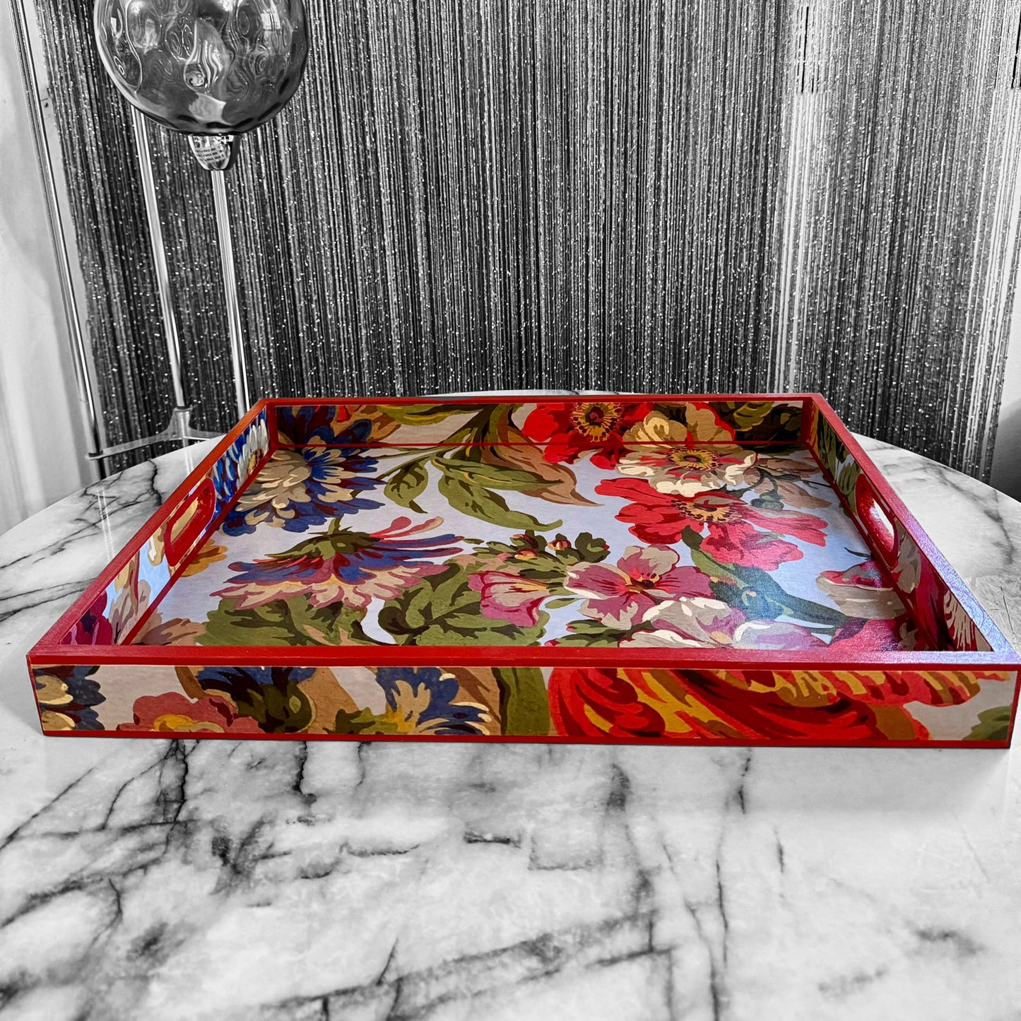 BRIGHTON - Large Tray in 4 x sizes - Decoupage in by House of Hackney FLORESCENCE in AZURE colour way