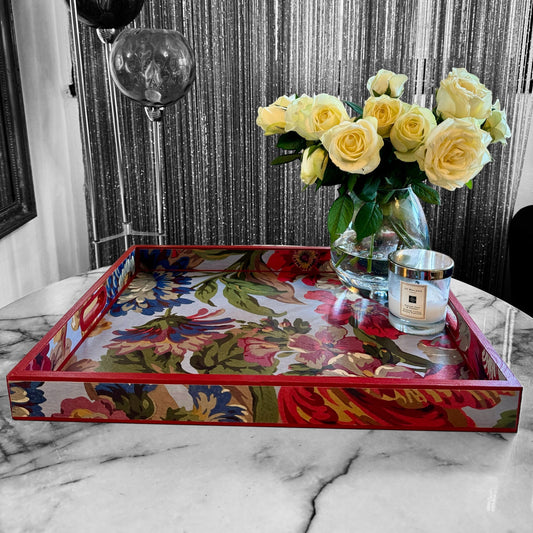 BRIGHTON - Large Tray in 4 x sizes - Decoupage in by House of Hackney FLORESCENCE in AZURE colour way