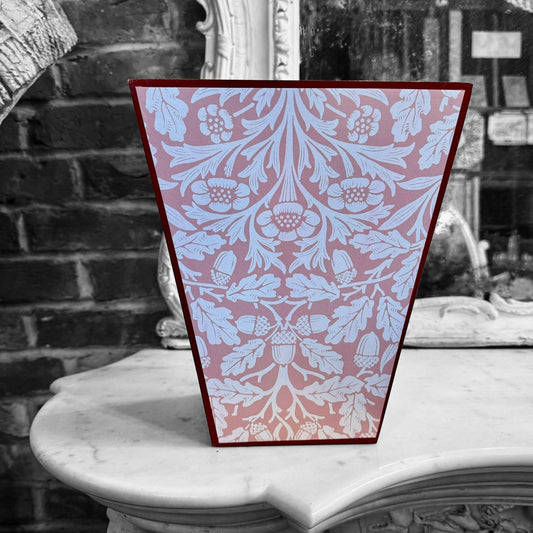 FITZROVIA - Waste paper bin - Decoupage in Acorn/Morris & Co in Blush colour way.