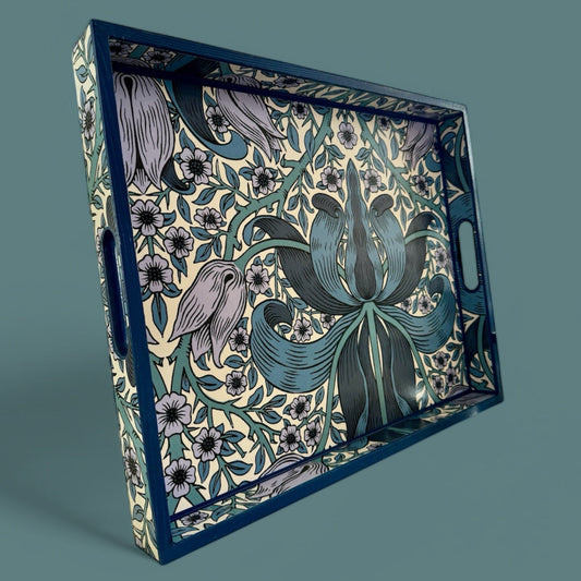 Noreen - Ottoman tray available in 4 x sizes - Decoupage in William Morris Spring Thicket/Morris & Co