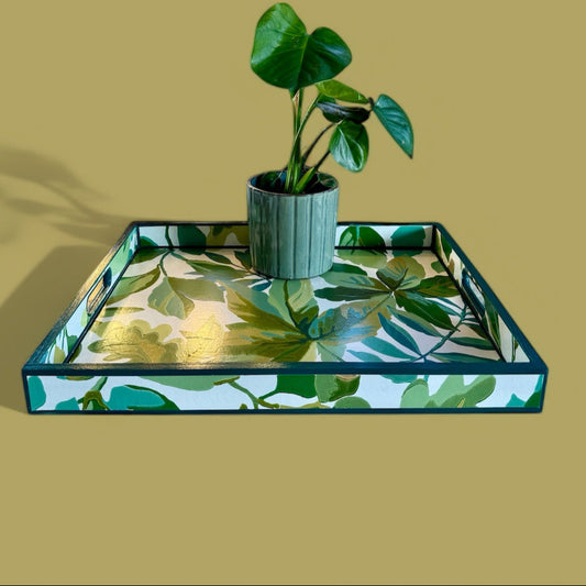 Kent - Ottoman tray available in 4 x sizes - Decoupage in Robin's Wood by Sanderson