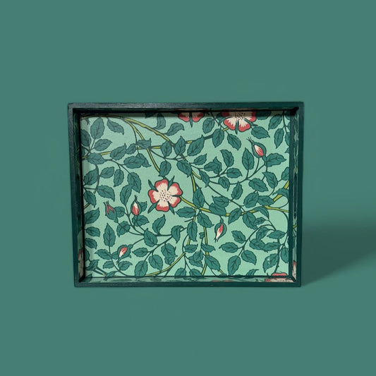 Norfolk - Ottoman tray available in 4 x sizes - Decoupage in Briar Rose by Little Greene